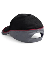 Beechfield B 171 5 panelová týmová závodní kšiltovka 53.0171 black/graphite grey/classic red