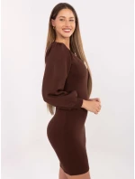 PM SK šaty YIS1063.17 hnědé