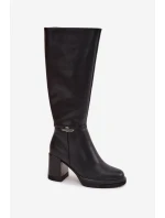 Kozačky na podpatku  model 219586 Step in style