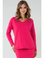 Italská móda Madri long barva:fuchsiová