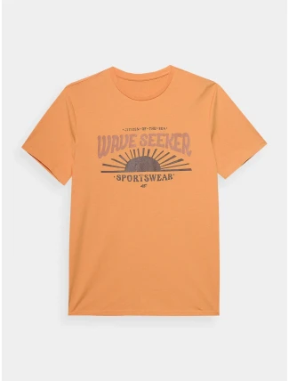 Pánské tričko s potiskem 4F - oranžové