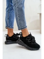 Semišové Dámské Tenisky Na Platformě S Tlustým Šněrováním Artiker Černé Semišové Dámské Tenisky Na Platformě S Tlustým Šněrováním Artiker Černé