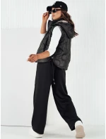 Dámská prošívaná vesta TREOS černá FashionStreet TY4218