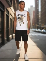 Pánské látkové bojové šortky černé FashionStreet SX2506