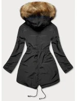 Černo-karamelová oboustranná dámská zimní bunda (m-21508) Černo-karamelová oboustranná dámská zimní bunda (m-21508)