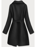 Černý dámský minimalistický kabát (747ART)