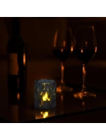 MINI DEKORATIVNÍ LAMPA 6 CM ŠEDÁ TEPLÁ BÍLÁ 1 LED