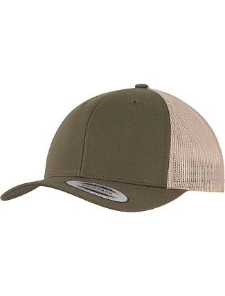 Flexfit 6606/6606T 6 panelová vintage kšiltovka "Trucker" 55.6606 moss green/khaki Flexfit 6606/6606T 6 panelová vintage kšiltovka "Trucker" 55.6606 moss green/khaki