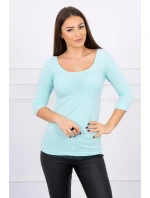 Halenka s kulatým výstřihem mint