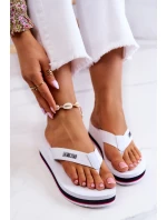 Dámské žabky na klínku Big Star JJ274A333 Bílá Dámské žabky na klínku Big Star JJ274A333 Bílá