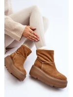 Kožené dámské boty na masivní podrážce Camel Zazoo 3424