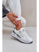 Sportovní Boty Tenisky Dámské Big Star NN274A103 HI-POLY SYSTEM Bílá-Námořnická