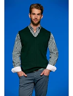 Daiber JN 657 Pánská svetrová vesta s výstřihem do V 02.0657 forest green