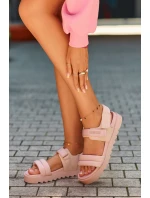 Dámské sandály na platformě Big Star NN274753 růžové