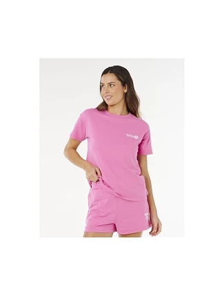 Dámské tričko RIP CURL Surf Puff Party Pack Relaxed, růžové Dámské tričko RIP CURL Surf Puff Party Pack Relaxed, růžové