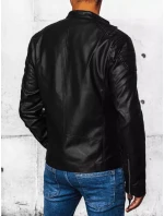 Pánská kožená bunda černá FashionStreet TX4382