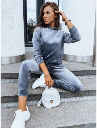 Dámská grafitová velurová souprava SO COMFY FashionStreet AY0885 Dámská grafitová velurová souprava SO COMFY FashionStreet AY0885