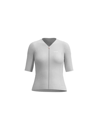 Cyklistické tričko POC W's Raceday S/S Jersey, bílé