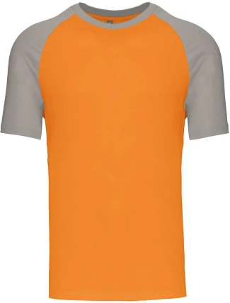 Kariban K 330 Baseballové tričko 20.K330 orange/light grey Kariban K 330 Baseballové tričko 20.K330 orange/light grey
