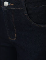 Dámské skinny džíny s vysokým pasem tmavě modré FashionStreet UY2865