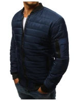 Pánská prošívaná bunda bomber tmavě modrá TX2205