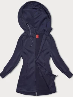 Fialová dlouhá dámská mikina (AMG-321A)