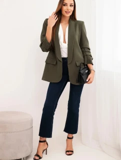 Bunda s klopou elegantní khaki