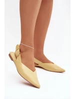 Dámské lakované baleríny s přezkou Rinalle – žluté