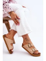 Klasické dámské pantofle Big Star LL274478 Béžové