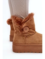 Dámské sněžné boty s platformou s kožešinou Camel Wikasem
