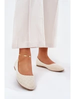 Dámské Ploché Baletky S Leskem Zlaté Tatorelis