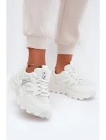 Dámské Sportovní Boty Sneakers Na Tlusté Podešvi Bílé Prononice