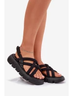 Dámské sandály na platformě se pásky černé Filamira Dámské sandály na platformě se pásky černé Filamira