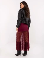Sukně MI SD 3292.09P bordó