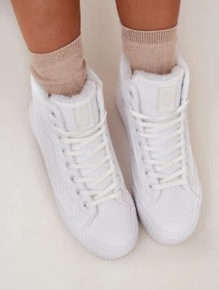Dámské zateplené tenisky na platformě Big Star – bílé
