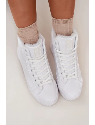 Dámské zateplené tenisky na platformě Big Star – bílé
