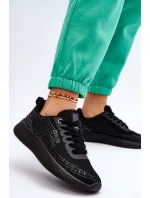 Dámská síťovaná sportovní obuv Memory Foam System Big Star LL274662 Černé