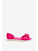 Dámské gumové baletky s mašlí Fuksja Georia