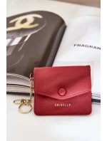 Pouzdro Na Karty Se Zlatým Klíčenkou Eko Kůže Bordó Iritinme