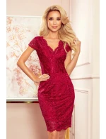 Dámské šaty 383-2 Bordó - Numoco Dámské šaty 383-2 Bordó - Numoco