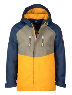 Dětská nepromokavá bunda Trollkids Bryggen 3v1 pro holky/chlapce žlutá (418-331)