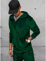 Pánská zelená velurová mikina FashionStreet BX5543