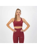 Rogelli TRINITY sportovní podprsenka bordó M