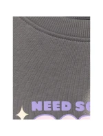 Dívčí mikina oversize bez kapuce 4F 4FJRAW25TSWSF2438-22S