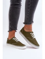 Dámské klasické tmavě zelené tenisky Olvali Dámské klasické tmavě zelené tenisky Olvali
