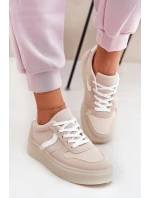 Nízké Dámské Tenisky Na Platformě Béžové Telmira