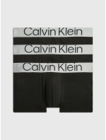 Pánské trenky 3 Pack Low Rise Trunks Steel Micro 000NB3074A7V1 černá - Calvin Klein