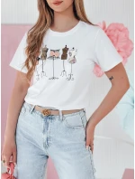 Dámské tričko s potiskem MANETEE bílé FashionStreet RY2728
