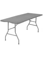 SKLÁDACÍ STOLEK V KABELCE 180x70 cm MAX.100 kg ŠEDÝ