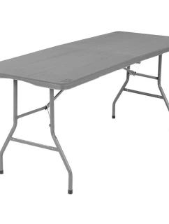 SKLÁDACÍ STOLEK V KABELCE 180x70 cm MAX.100 kg ŠEDÝ